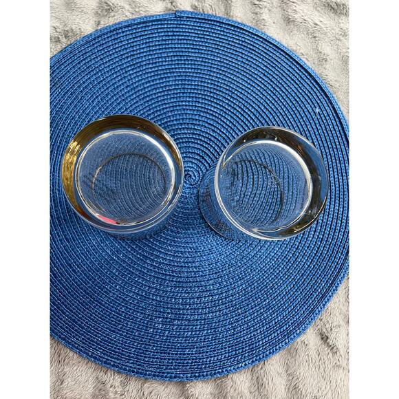 Pasabahce 2 Monogramed"B" Old Fashioned Low Ball Glass from Pasabahce Gold Rim - Picture 7 of 10